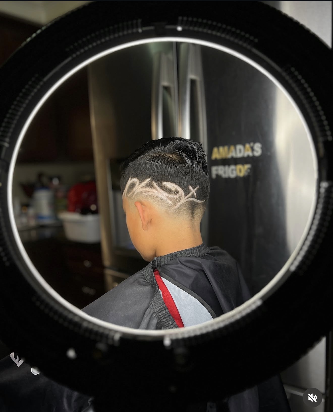 Signature freestyle design with sharp faded edges